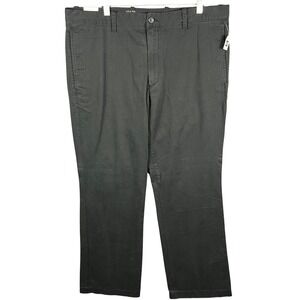 Gap The Original Khaki Pants Mens 38x32 Black Straight Leg Cotton Chinos